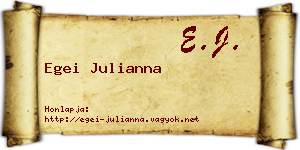 Egei Julianna névjegykártya