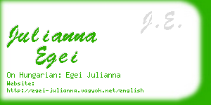 julianna egei business card